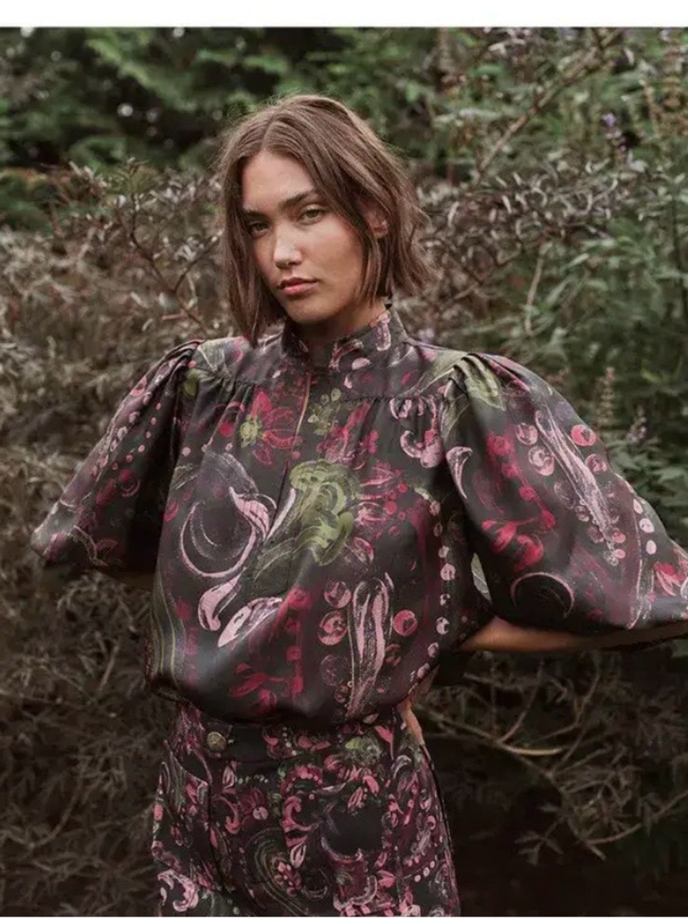 Figue Dani Floral Silk Blouse